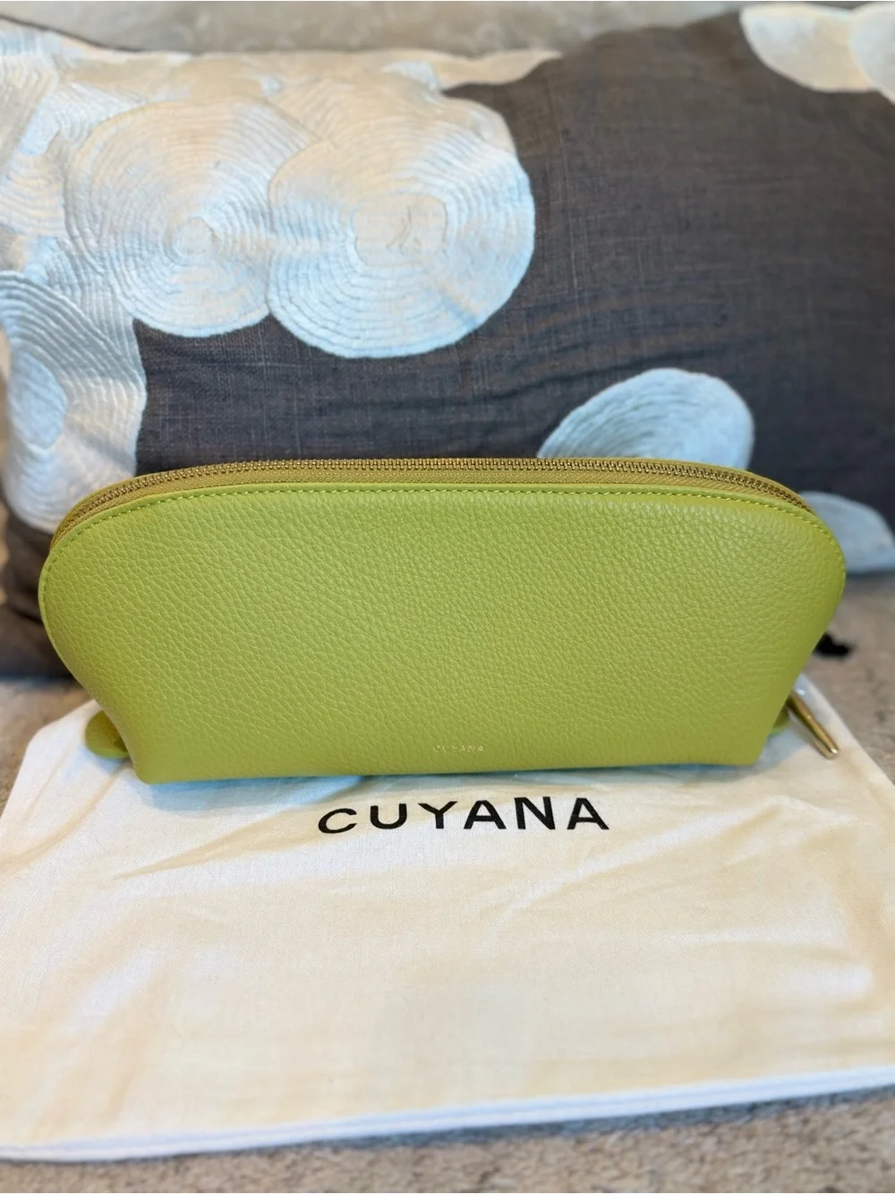 Cuyana Beauty Case in Lime